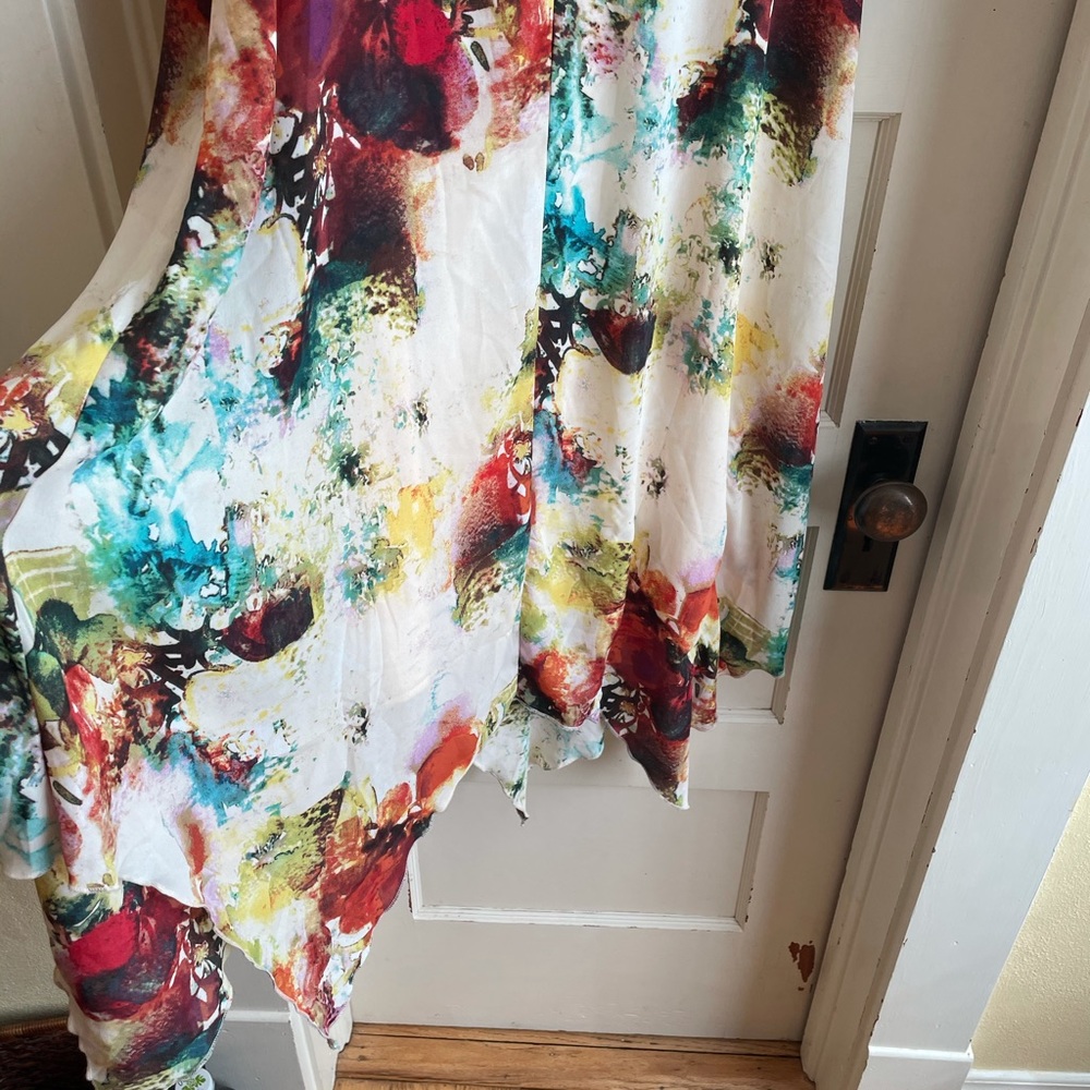 Beautiful handkerchief hem a-line dress